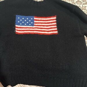 Edikted Black Sweater with Flag Design